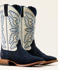 Ariat: Men’s Indigo Roughout|Blanco Sting Cowboy Boot