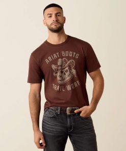 Ariat: Desert Skull Deep Mahogany T-Shirt