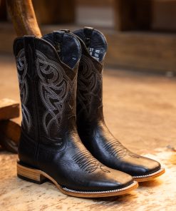 Monarch: Men Grizzly Black Square Toe Boots