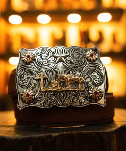 Gold Praying Cowboy Silver Buckle