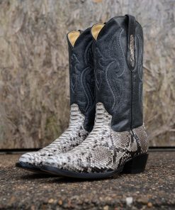 Arango: Python Natural Round Toe Boots
