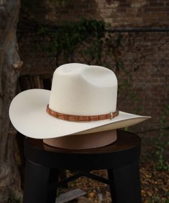 Stetson: 5,000X El Jefe Cognac Round Straw Hat (Pre-Shaped Cattleman Crown)