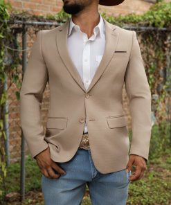 Platini: Men's Khaki Blazer Modern Fit