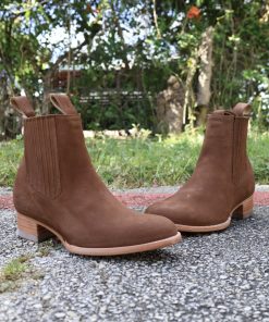 MC Round Toe Nobuck Tabaco Ankle Boots