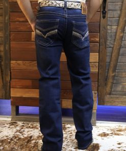 Oneway V-Stitch Dark Wash Men Jeans