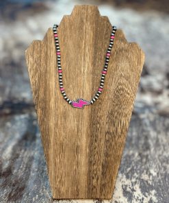Pink Lightning Necklace